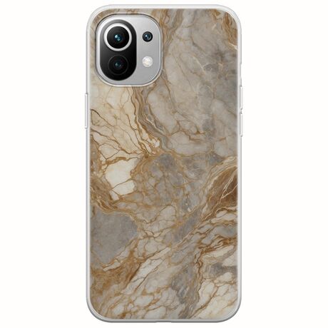 The Marble Collection - Natural Xiaomi Mi 11 Lite / 11 Lite NE / 5G Flexible TPU (Διάφανη Σιλικόνη)