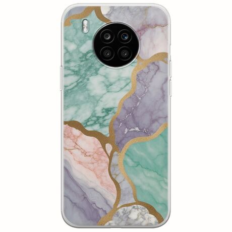 The Marble Collection - Pastel Huawei Nova 8i Flexible TPU (Διάφανη Σιλικόνη)
