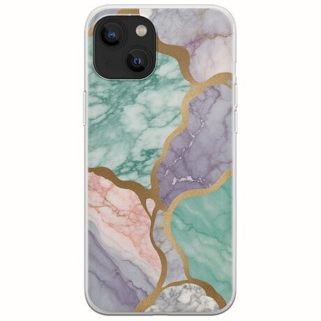 The Marble Collection - Pastel iPhone 14 Plus Flexible TPU (Διάφανη Σιλικόνη)