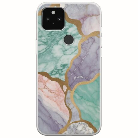 The Marble Collection - Pastel Google Pixel 5a 5G Flexible TPU (Διάφανη Σιλικόνη)