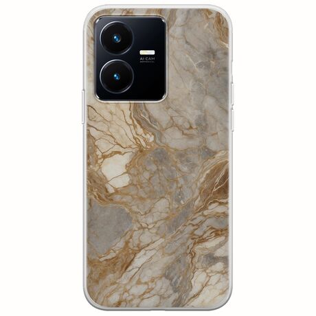The Marble Collection - Natural Vivo Y22s Flexible TPU (Διάφανη Σιλικόνη)