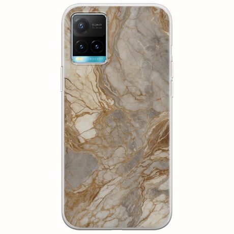 The Marble Collection - Natural Vivo Y21s Flexible TPU (Διάφανη Σιλικόνη)