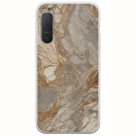 The Marble Collection - Natural Sony Xperia 5 Flexible TPU (Διάφανη Σιλικόνη)