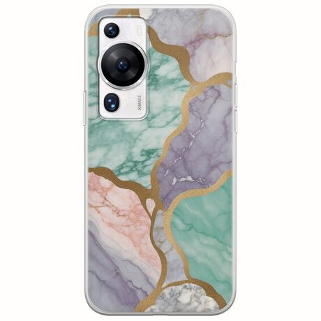 The Marble Collection - Pastel Huawei P60 Pro Flexible TPU (Διάφανη Σιλικόνη)
