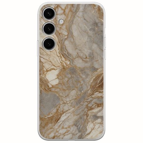 The Marble Collection - Natural Samsung Galaxy S24 FE 5G Flexible TPU (Διάφανη Σιλικόνη)