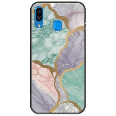 The Marble Collection - Pastel Samsung Galaxy A20e Black TPU (Μαύρη Σιλικόνη)