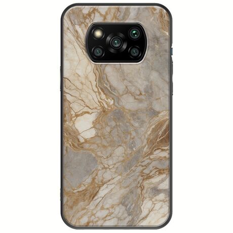 The Marble Collection - Natural Xiaomi Poco X3 NFC / X3 Pro Black TPU (Μαύρη Σιλικόνη)