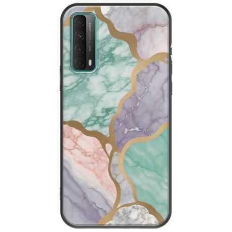 The Marble Collection - Pastel Huawei P Smart 2021 Black TPU (Μαύρη Σιλικόνη)