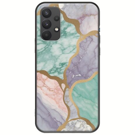 The Marble Collection - Pastel Samsung Galaxy A32 4G Black TPU (Μαύρη Σιλικόνη)
