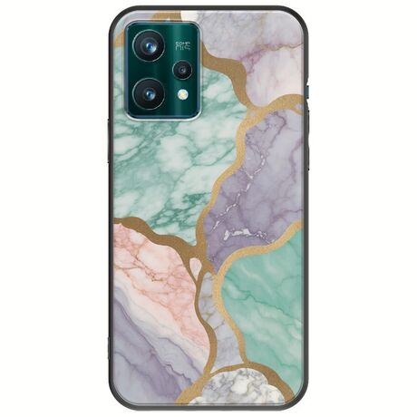 The Marble Collection - Pastel Realme 9 Pro Black TPU (Μαύρη Σιλικόνη)
