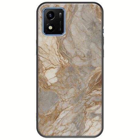 The Marble Collection - Natural Vivo Y01 Black TPU (Μαύρη Σιλικόνη)
