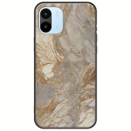 The Marble Collection - Natural Xiaomi Redmi A1 Black TPU (Μαύρη Σιλικόνη)