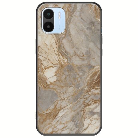 The Marble Collection - Natural Xiaomi Redmi A2 Black TPU (Μαύρη Σιλικόνη)