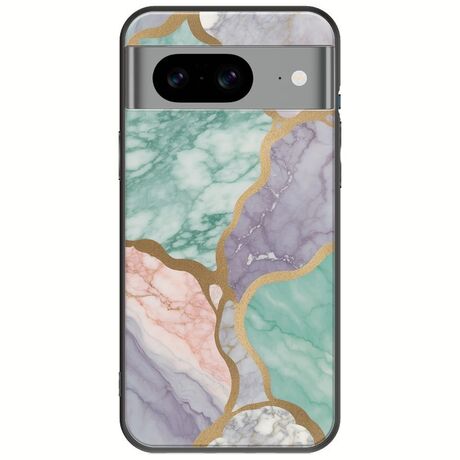 The Marble Collection - Pastel Google Pixel 8 5G Black TPU (Μαύρη Σιλικόνη)