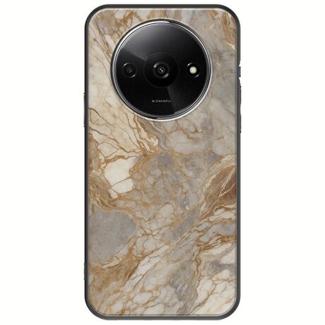 The Marble Collection - Natural Xiaomi Redmi A3 Black TPU (Μαύρη Σιλικόνη)
