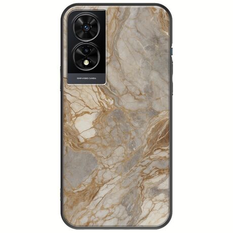 The Marble Collection - Natural TCL 505 Black TPU (Μαύρη Σιλικόνη)