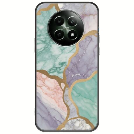 The Marble Collection - Pastel Realme 12 5G Black TPU (Μαύρη Σιλικόνη)