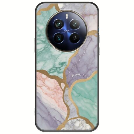 The Marble Collection - Pastel Realme 12+ 5G Black TPU (Μαύρη Σιλικόνη)