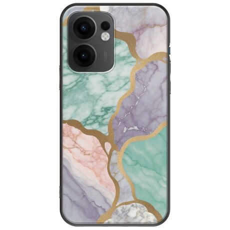 The Marble Collection - Pastel Oppo Reno 13 F 5G Black TPU (Μαύρη Σιλικόνη)