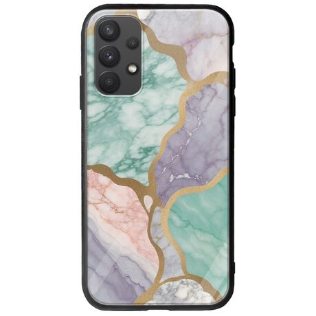 The Marble Collection - Pastel Samsung Galaxy A32 4G Groove TPU (Tempered Glass και TPU)