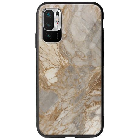 The Marble Collection - Natural Xiaomi Redmi Note 10 5G Groove TPU (Tempered Glass και TPU)