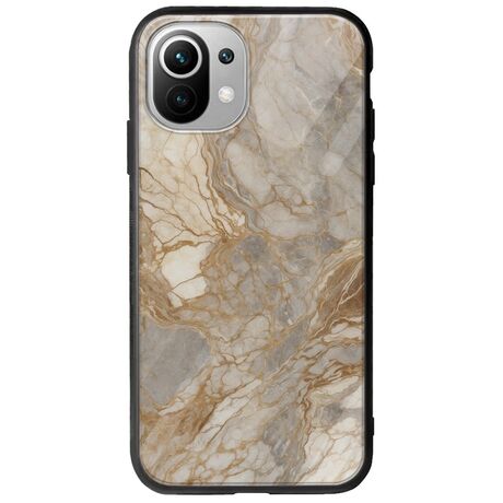 The Marble Collection - Natural Xiaomi Mi 11 Lite / 11 Lite NE / 5G Groove TPU (Tempered Glass και TPU)