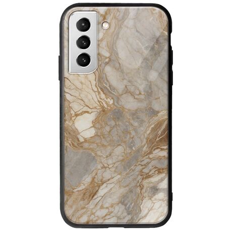 The Marble Collection - Natural Samsung Galaxy S22 Plus Groove TPU (Tempered Glass και TPU)