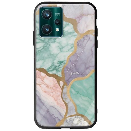 The Marble Collection - Pastel Realme 9 5G Groove TPU (Tempered Glass και TPU)