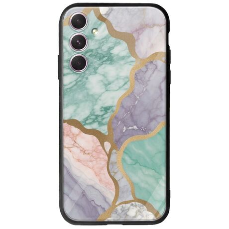The Marble Collection - Pastel Samsung Galaxy A14 5G Groove TPU (Tempered Glass και TPU)