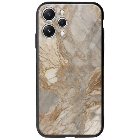 The Marble Collection - Natural Xiaomi Redmi 12 Groove TPU (Tempered Glass και TPU)