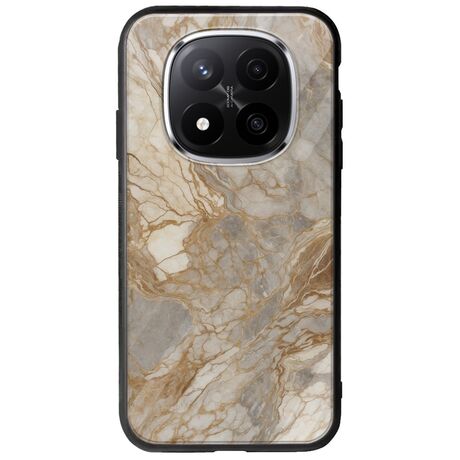 The Marble Collection - Natural Xiaomi Redmi Note 14 Pro 5G Groove TPU (Tempered Glass και TPU)