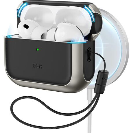 Θήκη ESR Orbit HaloLock MagSafe AirPods Pro 3 Titanium – μπροστινή όψη