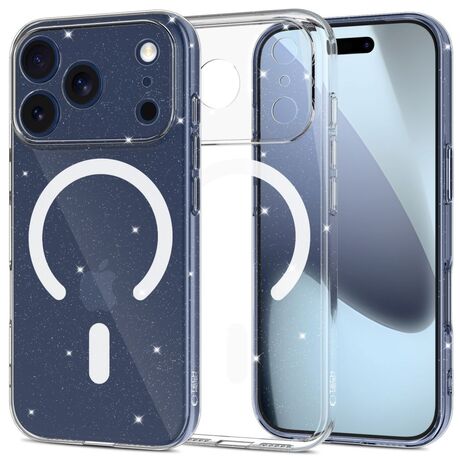 Θήκη Tech Protect Flexair Glitter MagSafe iPhone 17 Pro μπροστινή όψη