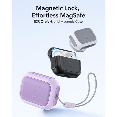 ESR Orbit HaloLock MagSafe case για AirPods Pro 3 – πίσω πλευρά Lavender
