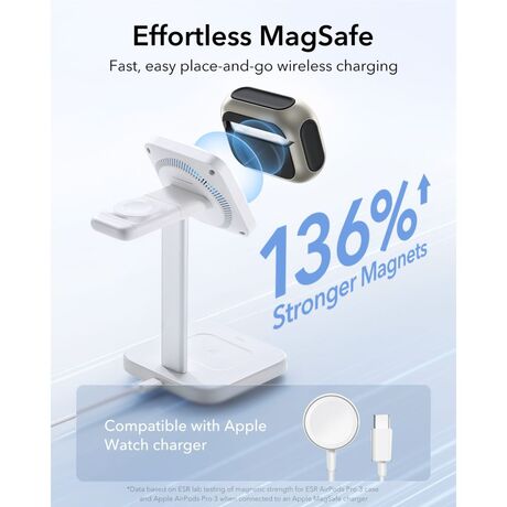Θήκη AirPods Pro 3 ESR MagSafe – λεπτομέρεια Titanium φινίρισμα