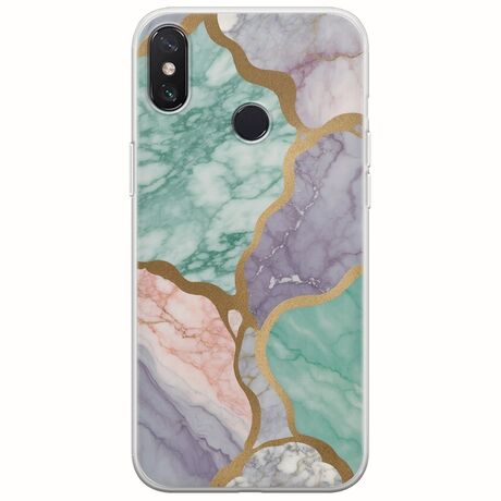 The Marble Collection - Pastel Xiaomi Redmi Note 6 Pro Flexible TPU (Διάφανη Σιλικόνη)