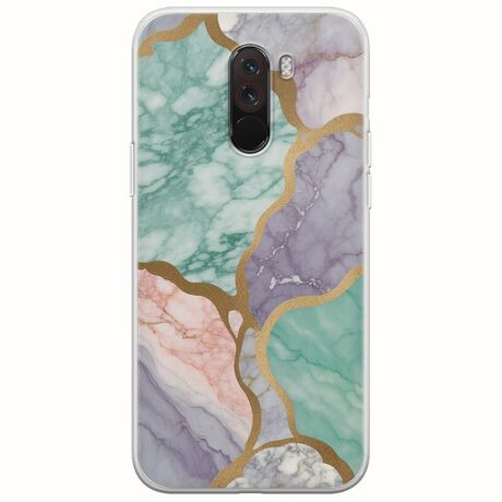 The Marble Collection - Pastel Xiaomi Pocophone F1 Flexible TPU (Διάφανη Σιλικόνη)