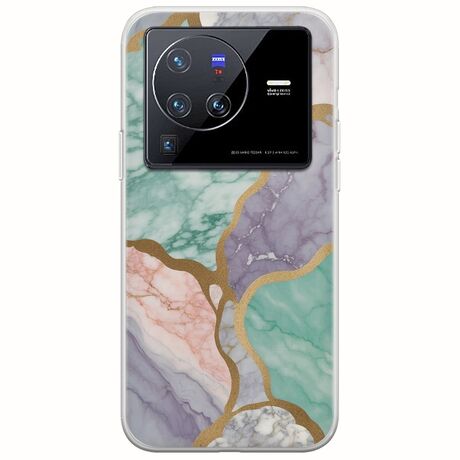The Marble Collection - Pastel Vivo X80 Pro Flexible TPU (Διάφανη Σιλικόνη)