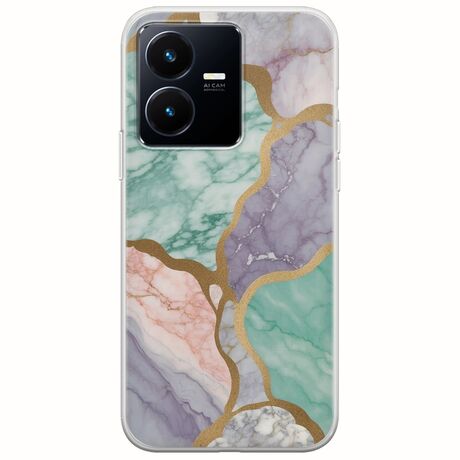 The Marble Collection - Pastel Vivo Y22s Flexible TPU (Διάφανη Σιλικόνη)