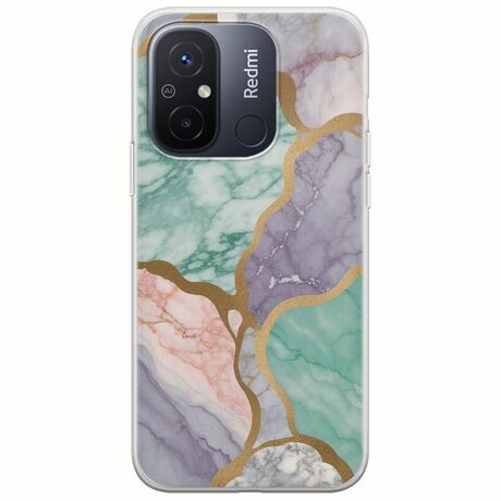 The Marble Collection - Pastel Xiaomi Redmi 12C Flexible TPU (Διάφανη Σιλικόνη)