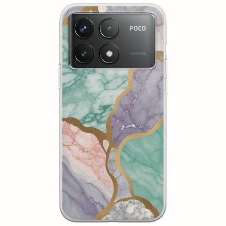 The Marble Collection - Pastel Xiaomi Poco F6 Pro 5G Flexible TPU (Διάφανη Σιλικόνη)