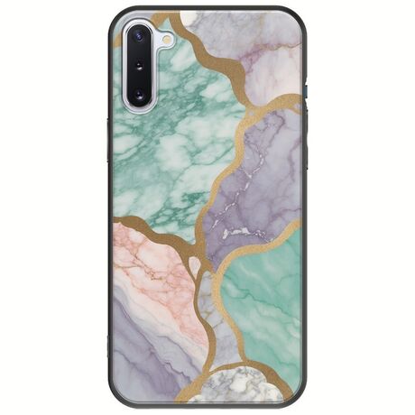 The Marble Collection - Pastel Samsung Galaxy Note 10 Black TPU (Μαύρη Σιλικόνη)