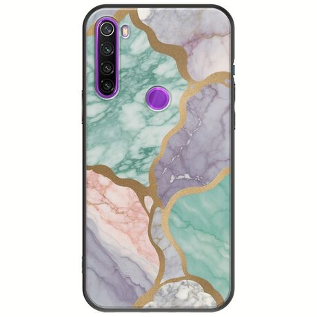The Marble Collection - Pastel Xiaomi Redmi Note 8 Black TPU (Μαύρη Σιλικόνη)