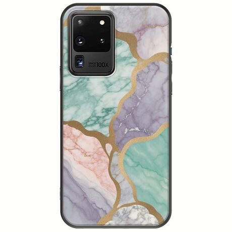 The Marble Collection - Pastel Samsung Galaxy S20 Ultra Black TPU (Μαύρη Σιλικόνη)