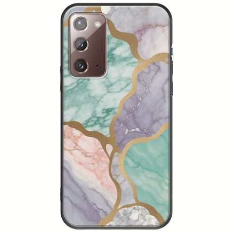 The Marble Collection - Pastel Samsung Galaxy Note 20 Black TPU (Μαύρη Σιλικόνη)