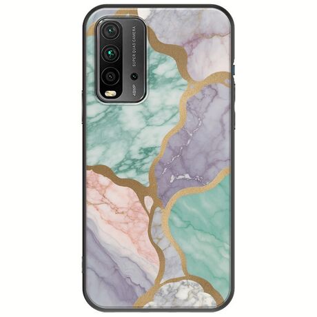 The Marble Collection - Pastel Xiaomi Redmi 9T Black TPU (Μαύρη Σιλικόνη)