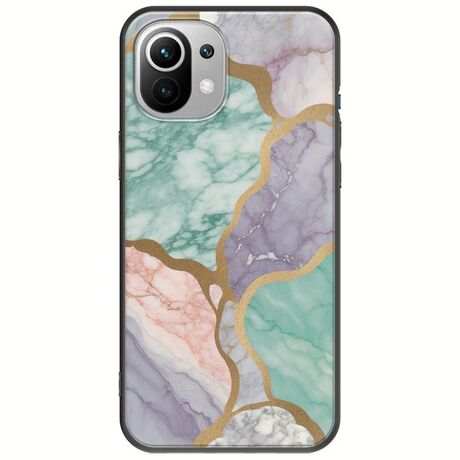 The Marble Collection - Pastel Xiaomi Mi 11 Lite / 11 Lite NE / 5G Black TPU (Μαύρη Σιλικόνη)
