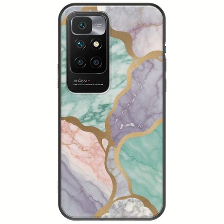 The Marble Collection - Pastel Xiaomi Redmi 10 Black TPU (Μαύρη Σιλικόνη)