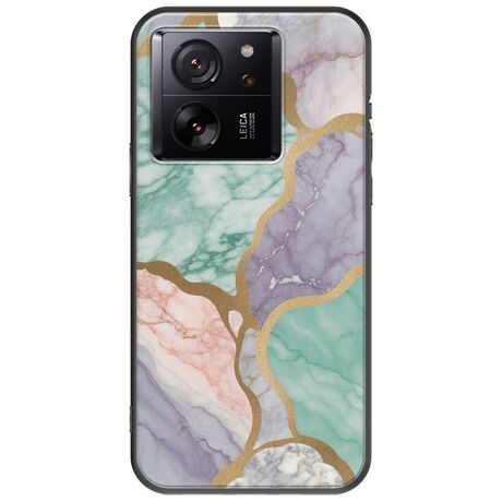 The Marble Collection - Pastel Xiaomi 13T 5G Black TPU (Μαύρη Σιλικόνη)