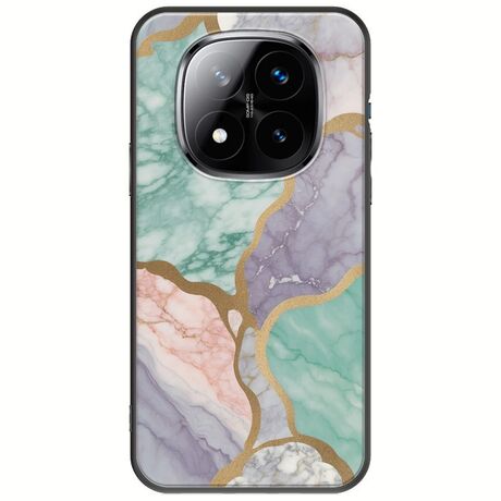 The Marble Collection - Pastel Xiaomi Redmi Note 14 Pro+ 5G Black TPU (Μαύρη Σιλικόνη)